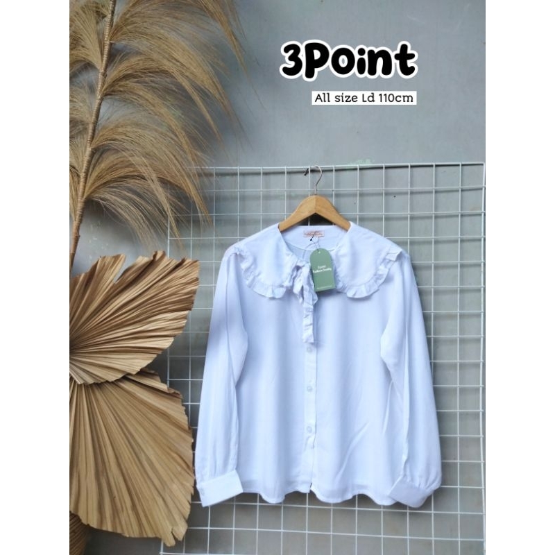 ✅COD✅3 Point || kemeja wanita crinkle busui