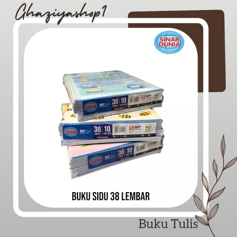 

PROMO Buku Tulis SIDU (Sinar Dunia) 38 lembar dan 58 lembar. Dijual Per Pack isi 10 buku.