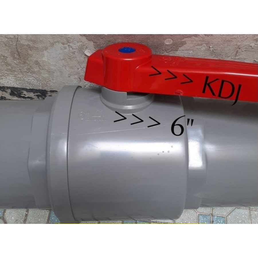 Ballvalve Pvc 6" / Ball Valve Pvc 6 Inch / Stop Kran Pvc Kdj 6"