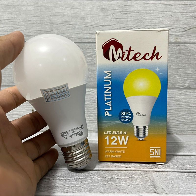 MITECH PLATINUM LAMPU LED A BULB 12W 12 WATT SNI