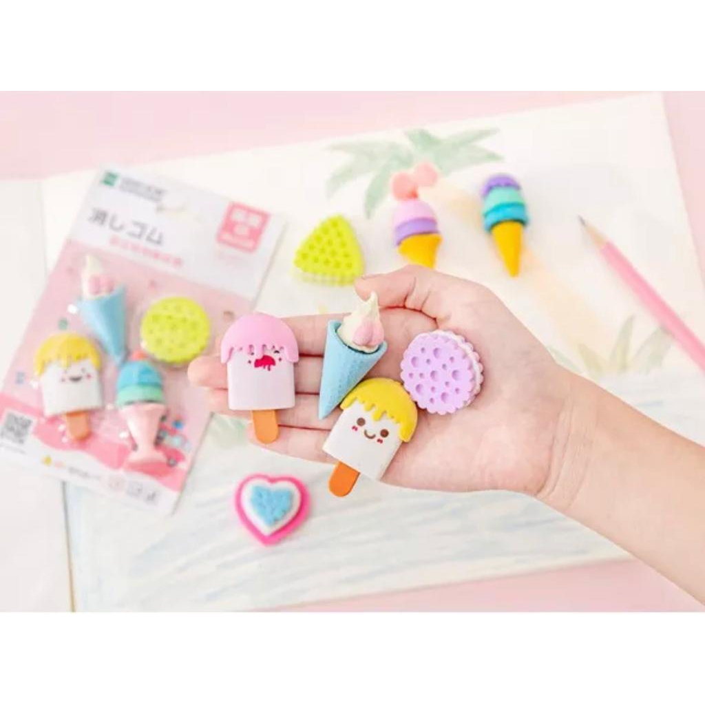 HM34 Penghapus Set Cute Penghapus Pensil Karakter ERASER Karakter Lucu