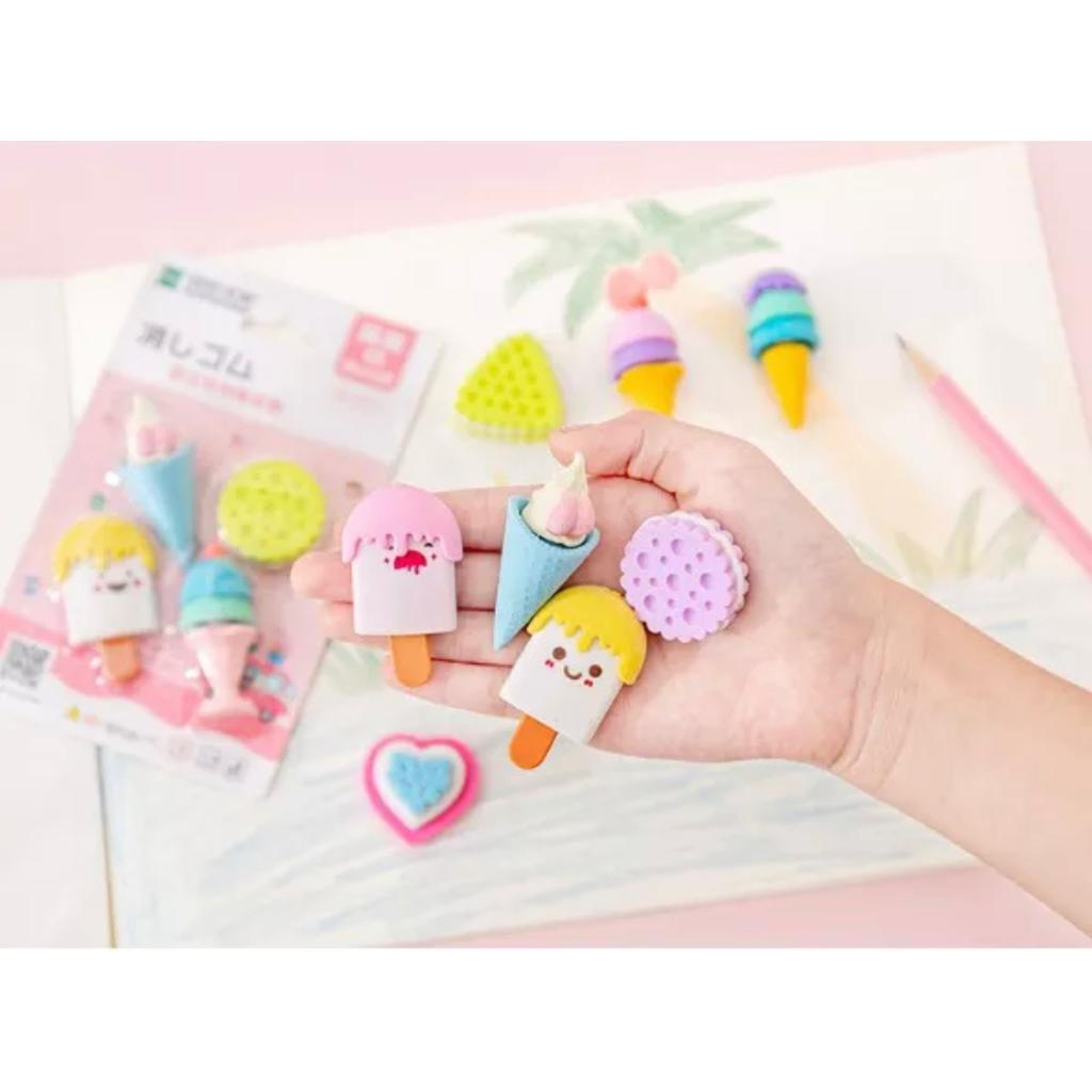 HM34 Penghapus Set Cute Penghapus Pensil Karakter ERASER Karakter Lucu