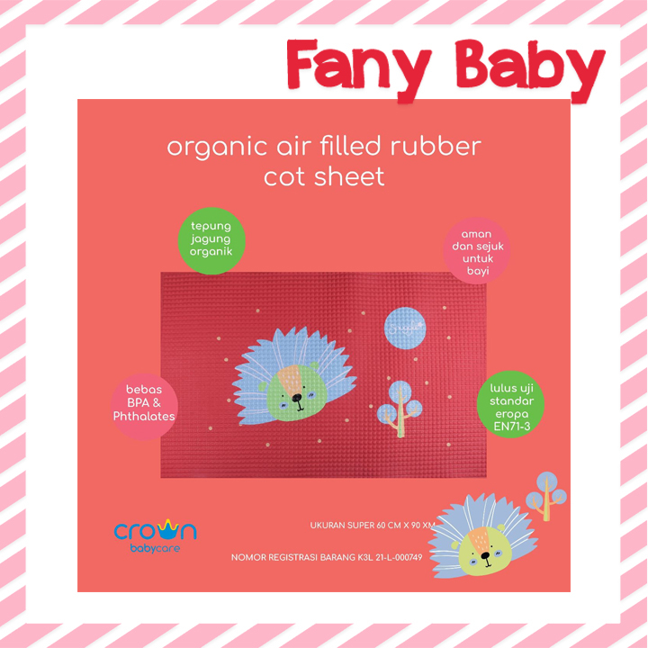 CROWN ORGANIC AIR FILLED RUBBER COT SHEET / PERLAK BAYI