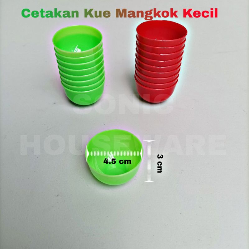 3 lusin Cetakan Mangkok Mangkuk Kecil Diameter 4.5 cm Kue Talam Kue Bugis Agar Ager Cucing Pudding P