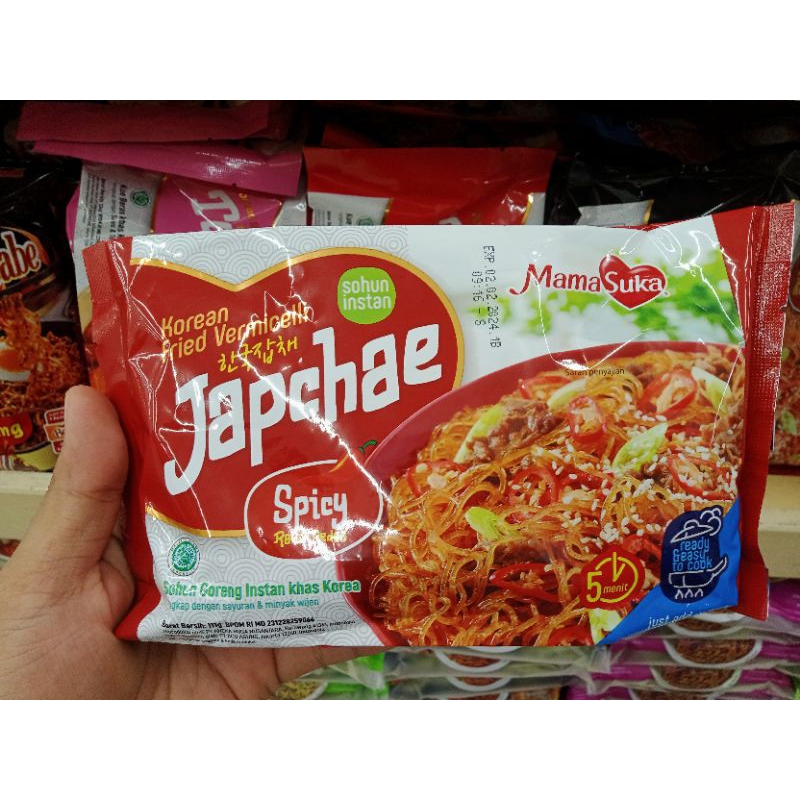 

Japchae Sohun Goreng Instan Khas Korea Rasa Pedas 111gr