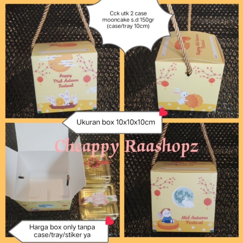 Satuan box mooncake isi 2 case mika 9cm 10cm Box mooncake 150gr box mooncake 125gr box mooncake 100g