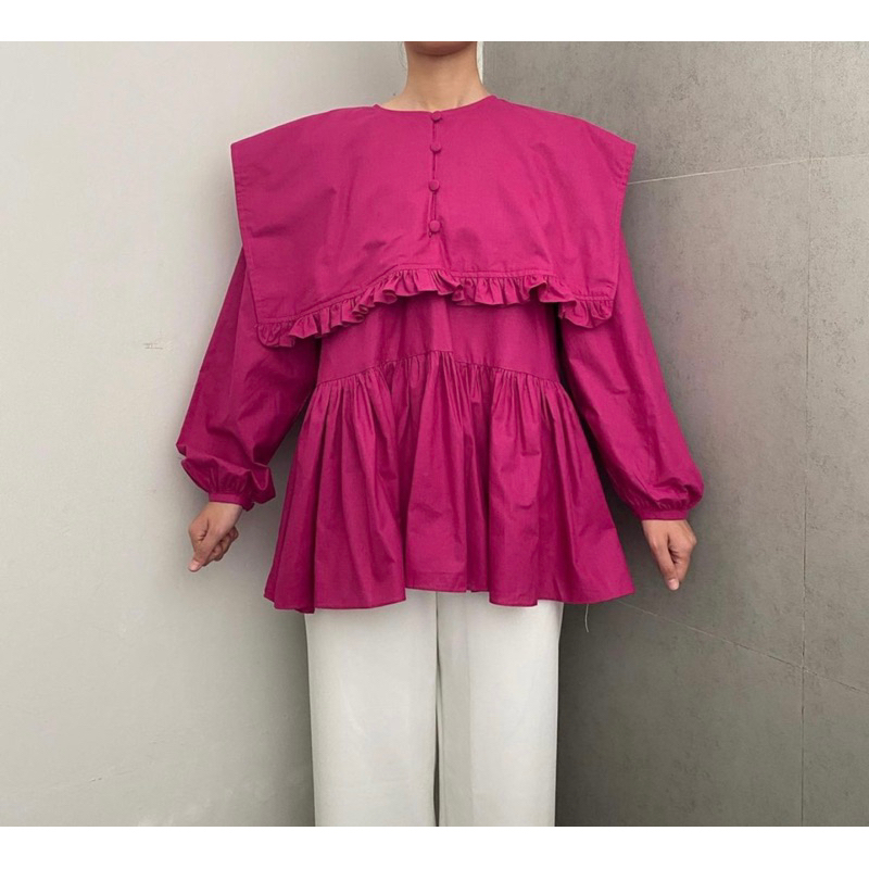 NABO - Yasaya blouse ( MAGENTA , ORANGE, BLUE , LIME , BW )