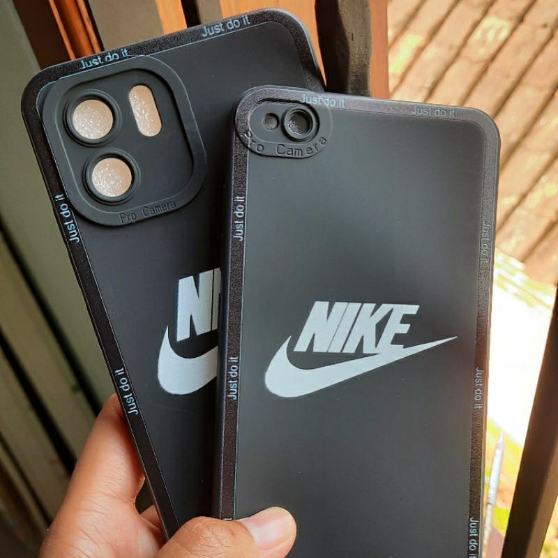 [LOKAL] Soft Case Motif Nike Simple - Xiaomi Redmi Note 8 10 Pro 11 Pocophone F3 X3 Casing Black Mot