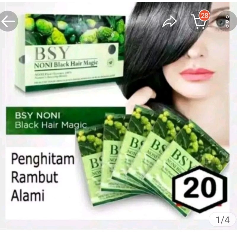 BSY NONI BLACK HAIR MEGIC SHAMPOO BPOM(Shampoo Penghitam Rambut)