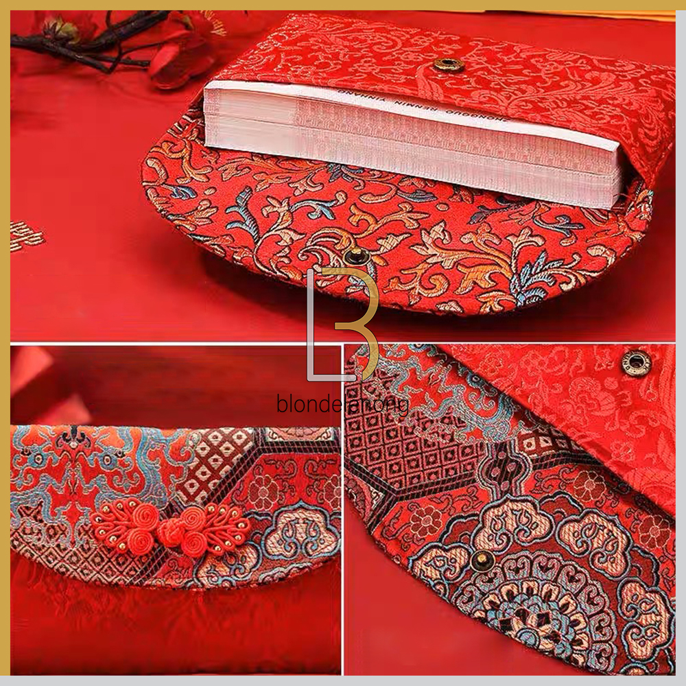 Dompet Amplop Angpao Angpau Kain Kertas Custom Merah Emas Fu Fuk Netral Imlek Sincia Ulang Tahun Ultah Sangjit Shuang Xi Kondangan Nikah Nikahan Pernikahan Kawin Wedding Married Happy Birthday Cina New Year 2023 2024 Panjang Tebal Besar Jumbo Lucu Unik