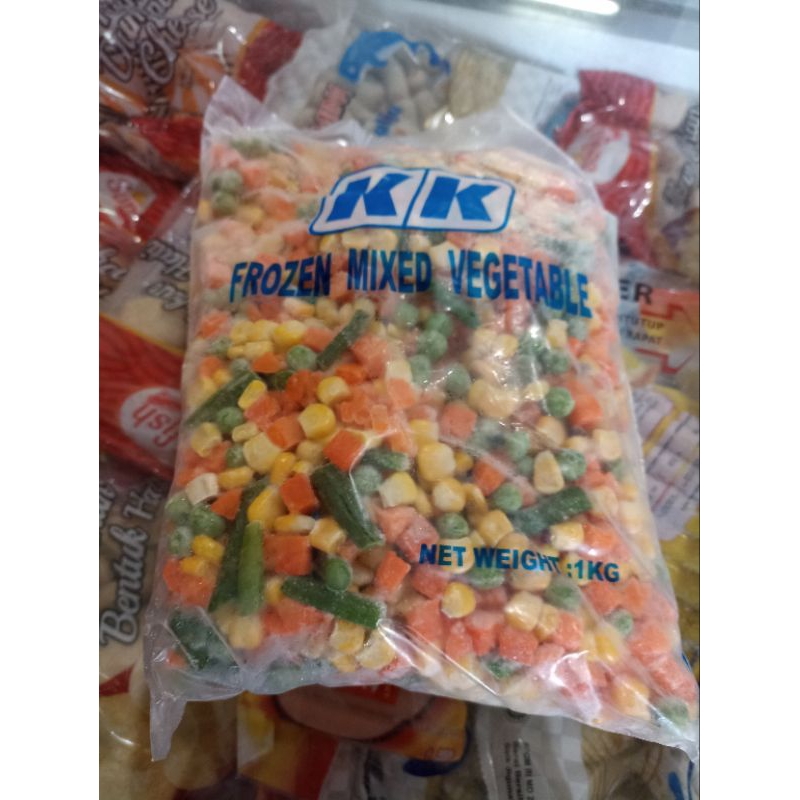 

SAYUR MIX JAGUNG WORTEL BUNCIS MIXED VEGETABLE 1 KG MEREK KK FROZEN FOODS LAZIZ MURAH BAGUS HALAL PEKANBARU DAN SEKITARNYA PENGIRIMAN AMAN BISA JNT READY PEKANBARU BISA COD PANAM RIMBO PANJANG RIAU INDONESIA CUS ORDER NOW STOCK TERBATAS PROMO FREE ONGKIR