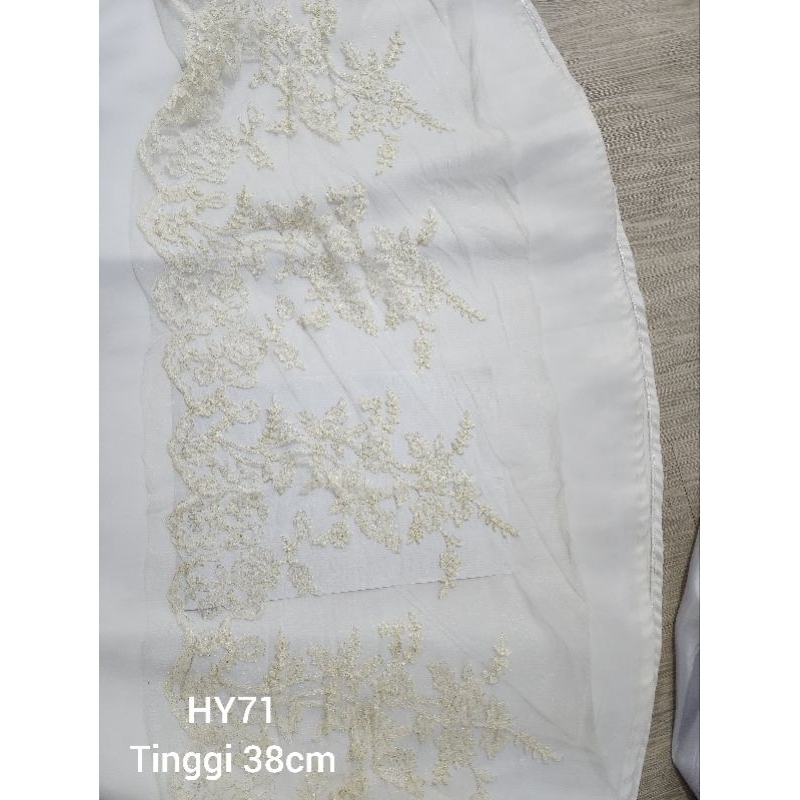 BRUKAT RENDA BORDIR CORNELLY  BAHAN DASAR TILE COMPUTERISED EMBROIDERY