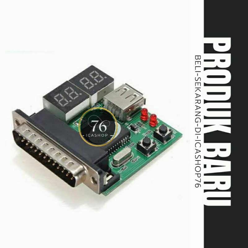 DB25 M - USB 4 Digit PC Analyzer Diagnostic Card Motherboard Tester POST
