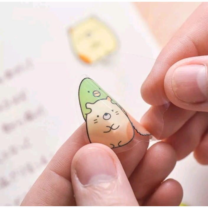 TL STIKER DESAIN JEPANG ISI 50PCS TRANSPARAN  || STICKER KAWAII SUMIKKO GURASHI DEKORASI DIY - BD