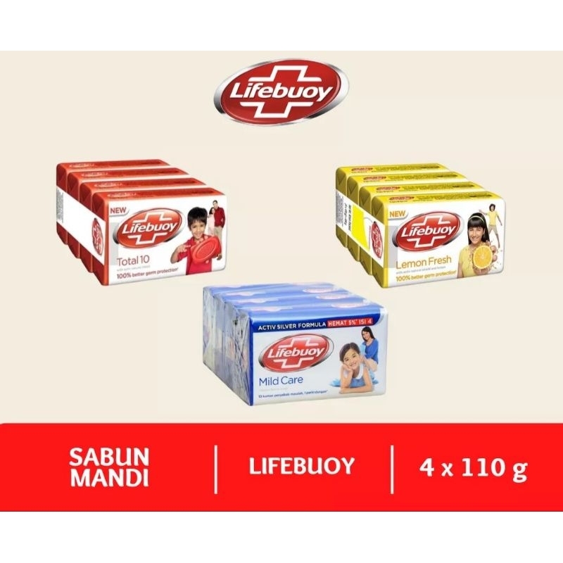 LIFEBUOY BAR SOAP 110GR X 4PCS