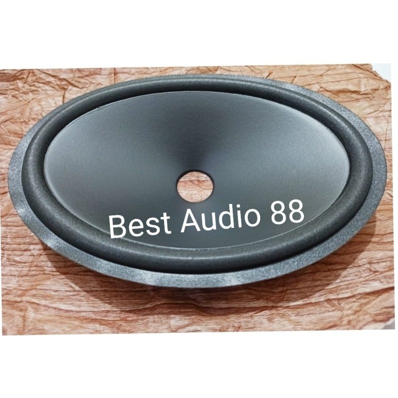 Daun kertas speaker oval mika abu abu voice 25.5mm