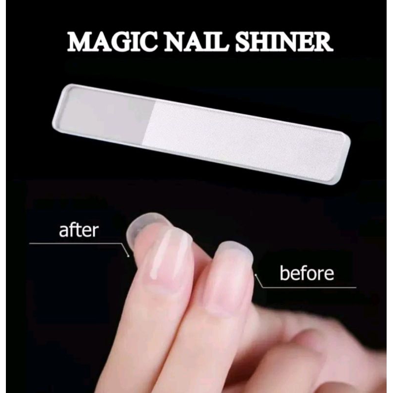 Magic nail shiner adalah alat untuk mengkilapkan kuku secara alami tanpa kutek.