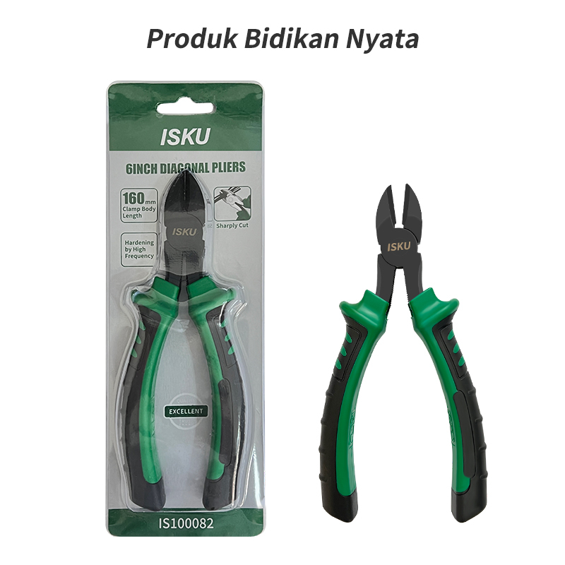 ISKU Tang Potong Kawat Kabel 6&quot; Wire Cutter Plier CR-V Steel 55# Professional Berkualitas