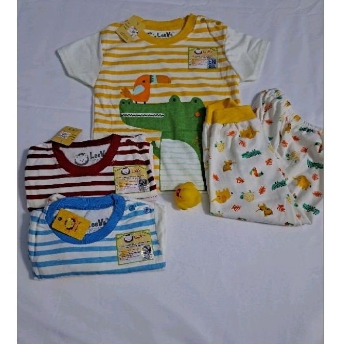 setelan leeva baby good quality dino