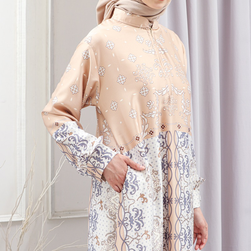 DRESS AURORA BAJU WANITA / GAMIS ARMANY / MAXMARA SILK MOTIF / DRESS WANITA