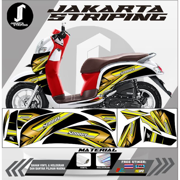 Striping Variasi, Sticker Variasi Honda Scoopy 2015