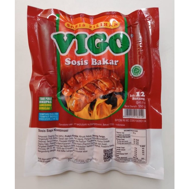 

Vigo Mini Sosis Sapi Bakar 12pcs 500gr