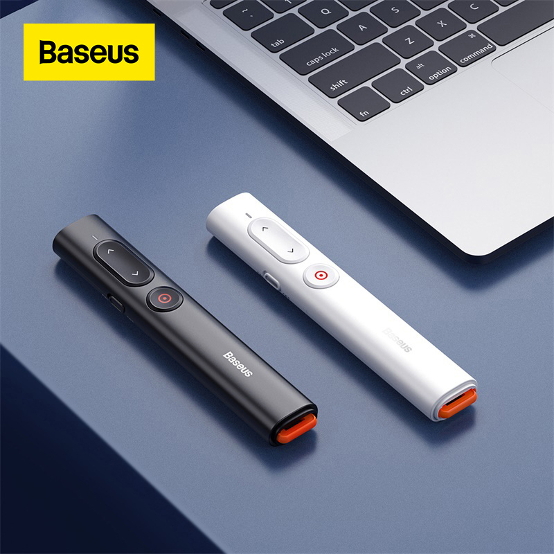 Baseus Orange Dot Wireless Presenter Laser Pointer Pen Remote Control