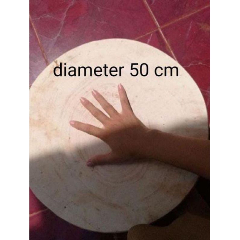 talenan daging asli kayu asem diameter 50 cm / talenan tebal 8 cm / talenan kayu bulat