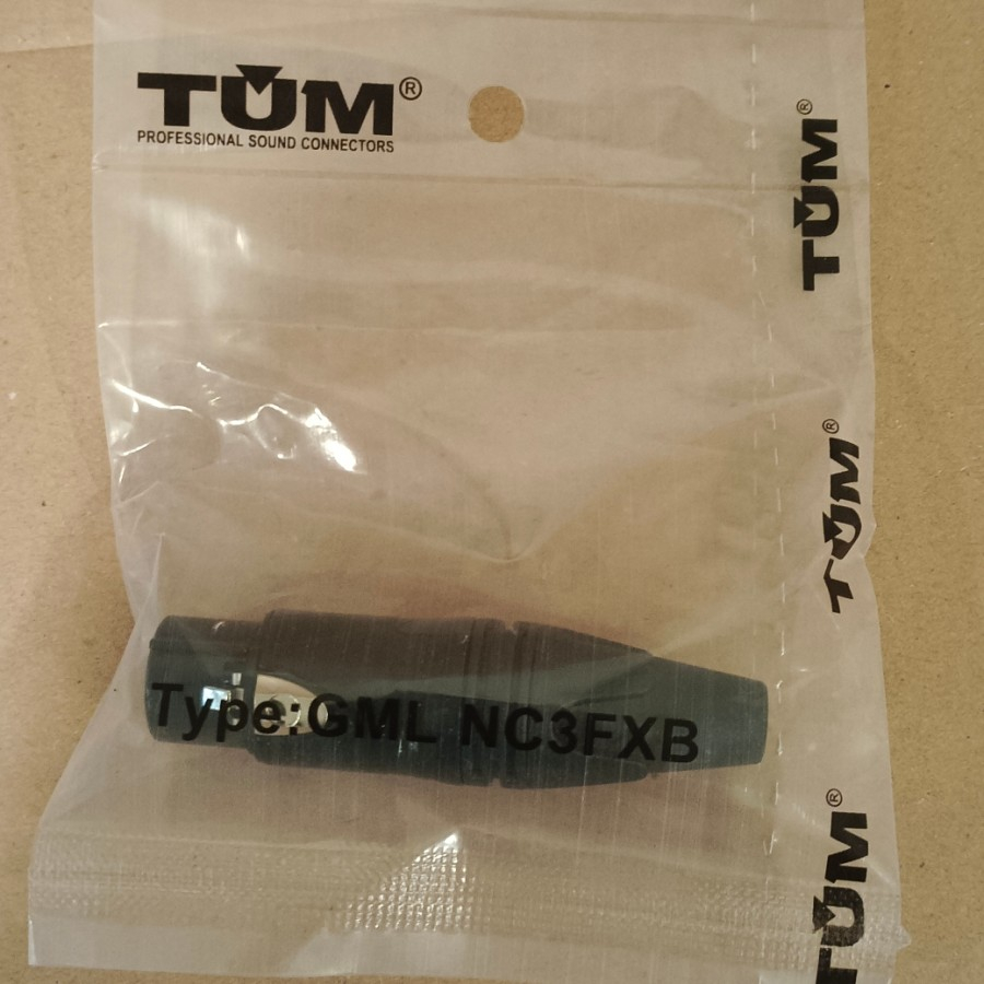 jack Audio Jek mic XLR TUM black Female