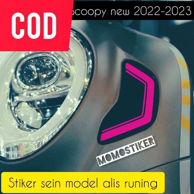 Stiker lampu sein scoopy new terbaru 2023model alis runing