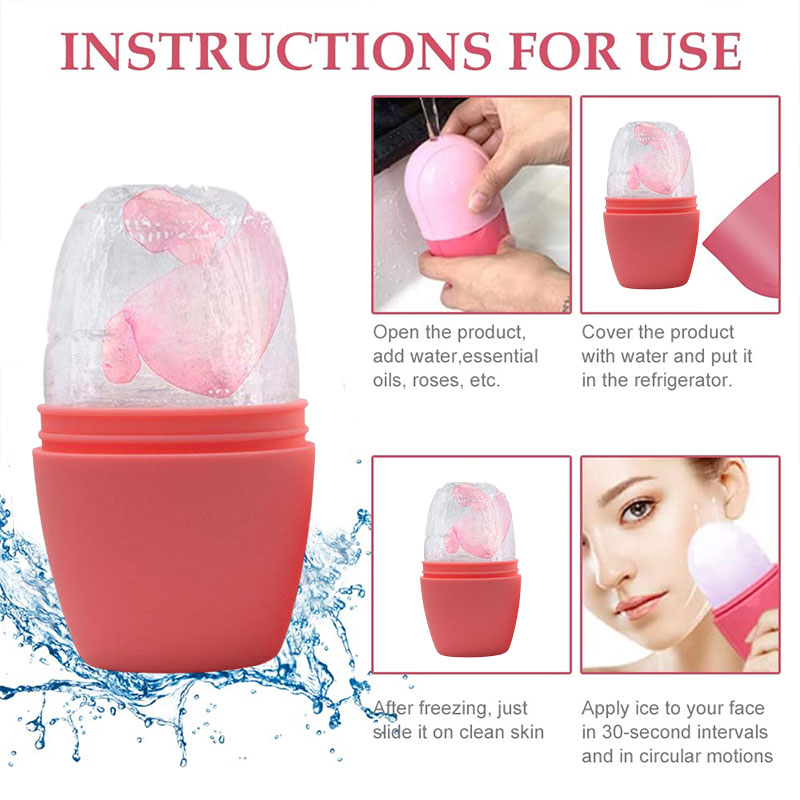 MAANGE Ice Face Massager Face Roller Eye Reusable to Enhance Your Beauty Routine Beauty Ice Facial Contour Roller Face Skin Care Silicone Stick Face Mould 1279