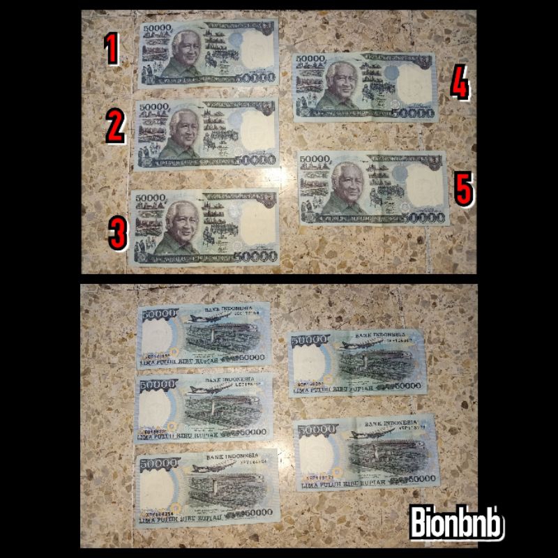 UANG KUNO  50000 50 RIBU SOEHARTO