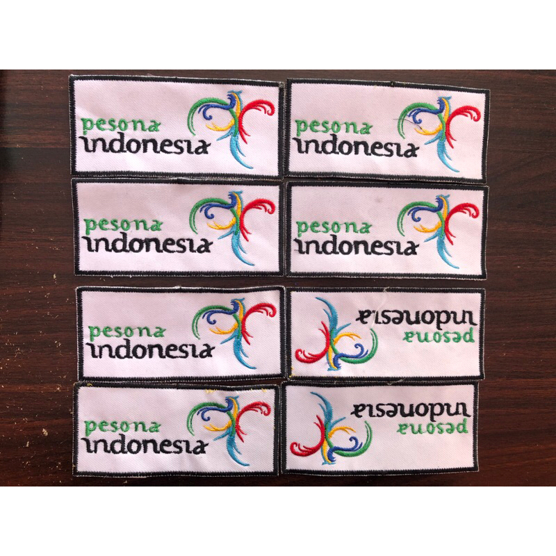 BORDIR BET LOGO PESONA INDONESIA READY