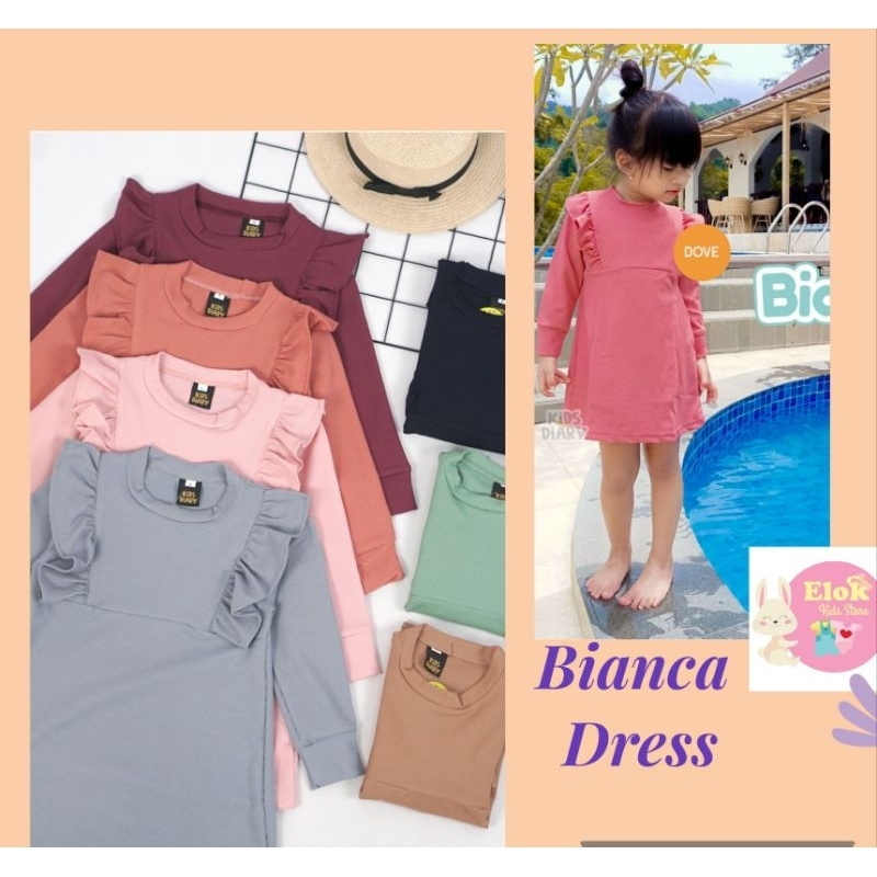 Bianca Dress Original By Kids Diary Tunik Dres Atasan Panjang Muslim Anak Perempuan Lucu Cantik Bagu