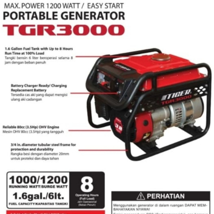 GENERATOR GENSET 1000 WATT 4 TAK, TIGER