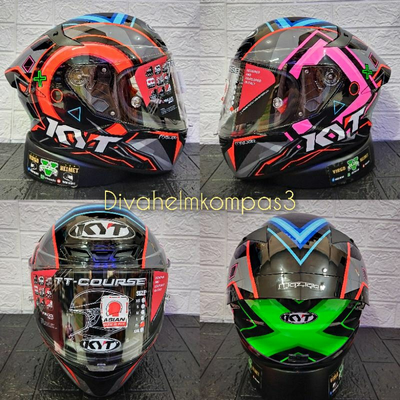 HELM KYT TT COURSE MOTIF RATTHAPARK PLAY REPLIKA|KYT TTC MOTIF