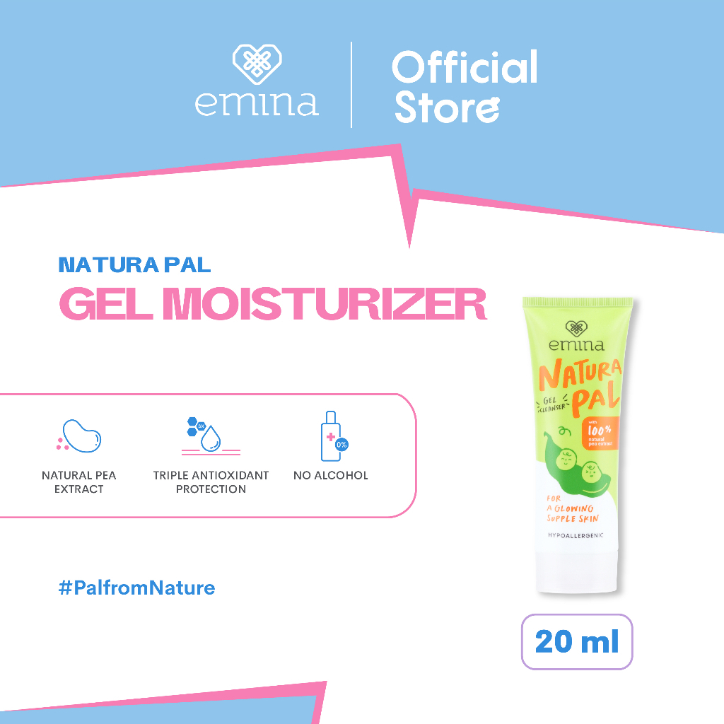 ✨ AKU MURAH ✨ Emina Natura Pal Gel Moisturizer 20 ML / Pelembab Wajah 0% Alcohol [BPOM]