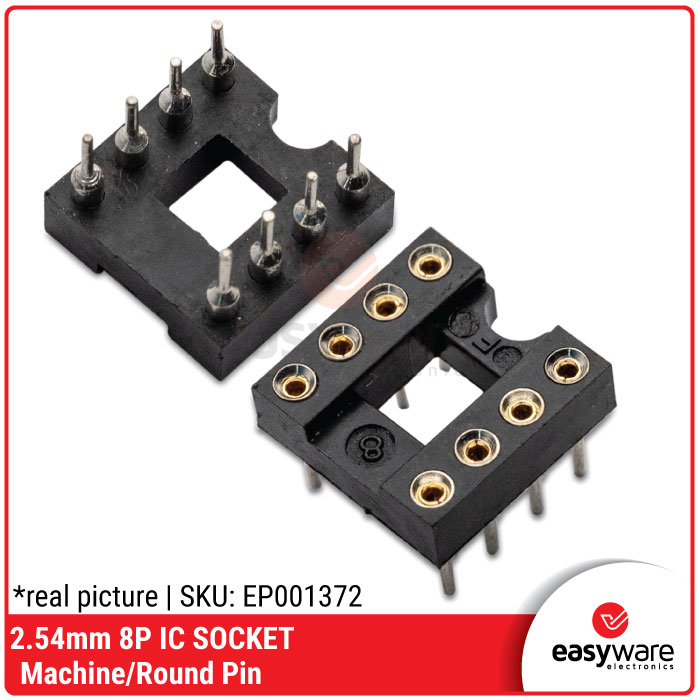 IC SOCKET 8P IC SOCKET 8 PIN ROUND PIN IC SOCKET MACHINE PIN 2.54mm