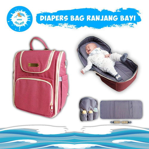 Kiddie Splash Diaper Bag Tas Multifungsi / Tas Bayi / Perlengkapan  Bayi / Waterproof