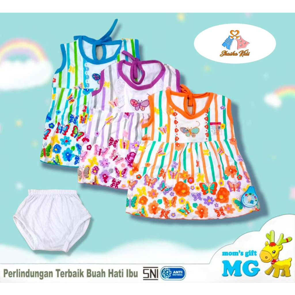 [MG 67] Baju Bayi Perempuan/ Setelan bayi Perempuan bahan kaos 2-6 bln