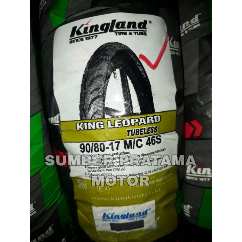 Ban tubeless kingland king leopard 90/80-17 ban motor ring 17