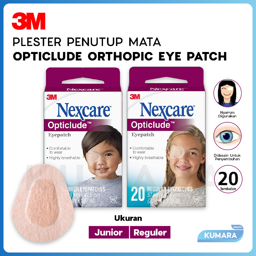 3M - Nexcare Opticlude Orthopic Eye Patch  / Plester Penutup Mata isi 20's