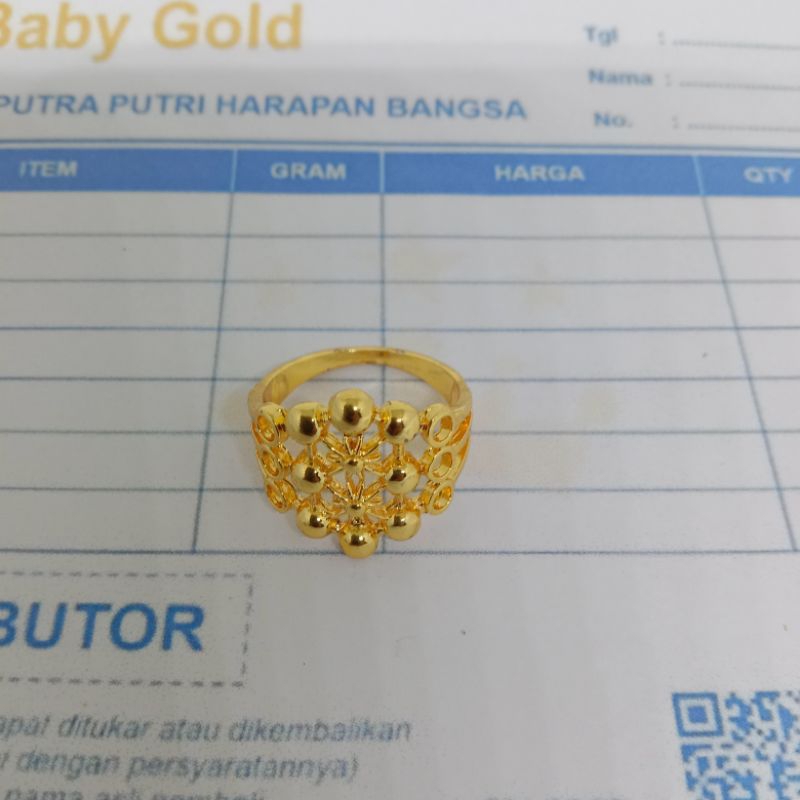 Cincin wanita asli anti luntur anti karat rantai ORI promo set perhiasan cincin titanium pengganti e