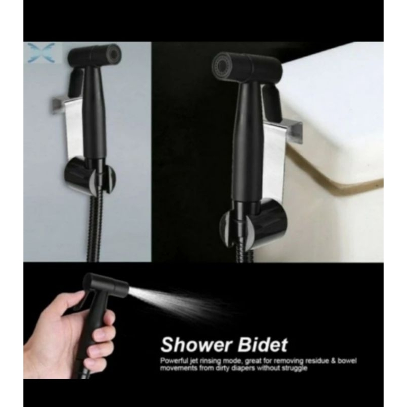 Jet shower stainless hitam