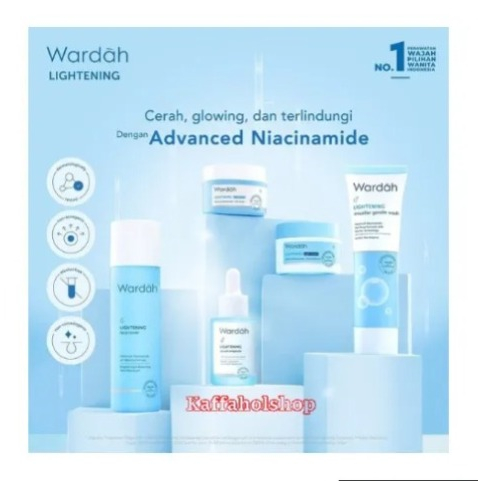 Wardah 1 paket lengkap glowing cerah 5 produk