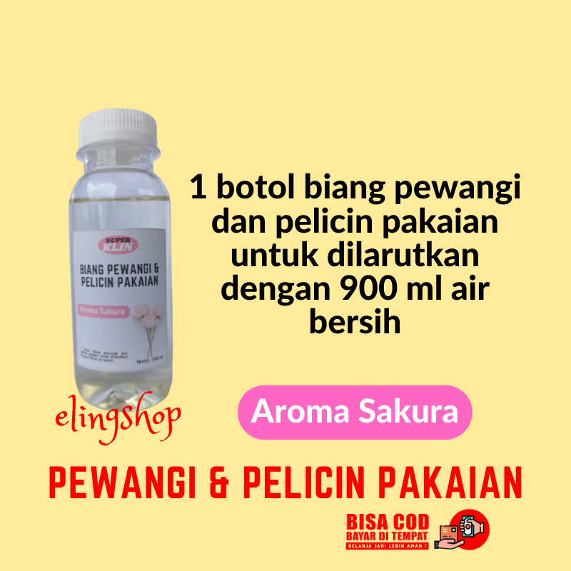 Biang Pewangi Pelicin Pengharum Pakaian Baju Setrika Tahan Lama Aroma Sakura 100ml