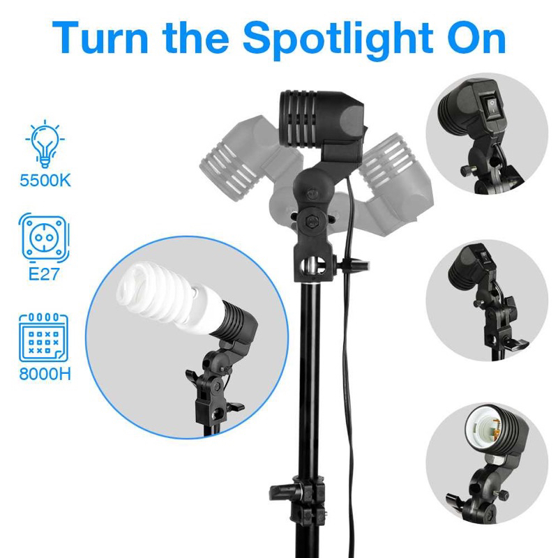 [OBRAL RIJEK] Portrait Foto Studio Day Lighting Kit with Backdrop - LD-TZ25