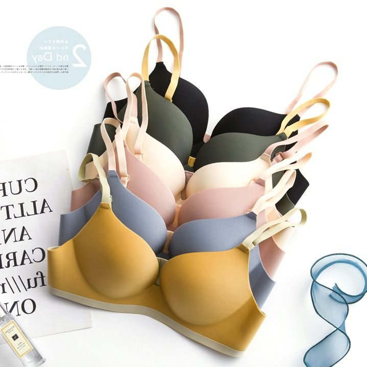 CHAVA | BR1205 Bh Bra Renda Wanita Push Up Seksi Seamless Sexy Full Cup Tanpa Kawat Motif Polos Garis