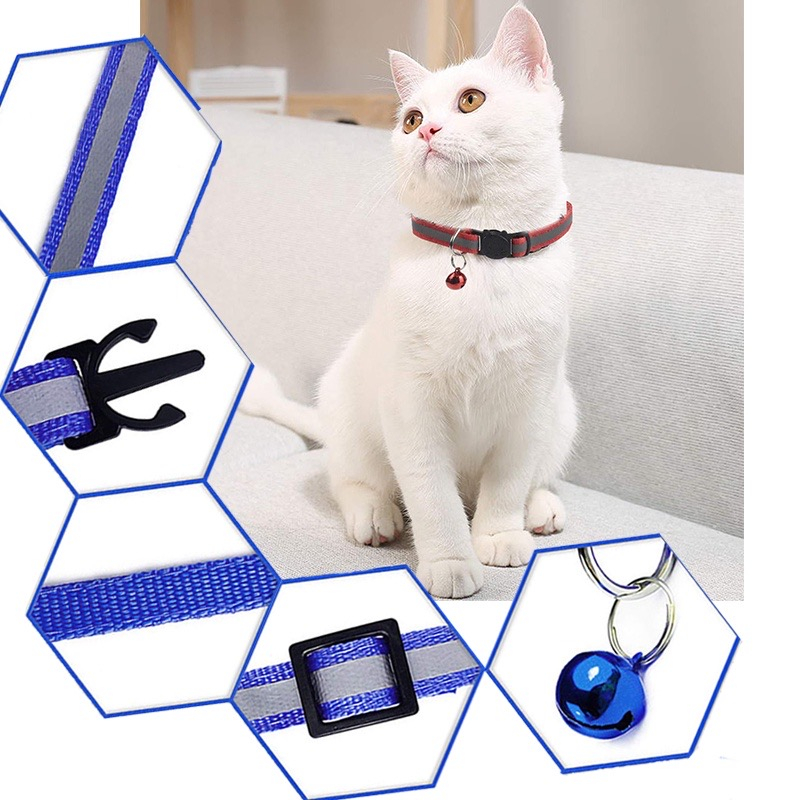 REFLEKTOR - Kalung Lonceng Kucing Anjing Refleksi Cahaya Cat Collar