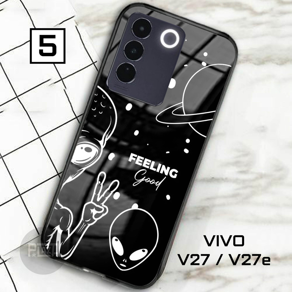 Softcase Glass SPACE [K62] for VIVO V27 V27e V27 5G Terbaru CAMERA PROTECT Casing Handphone-Pelindung Handphone